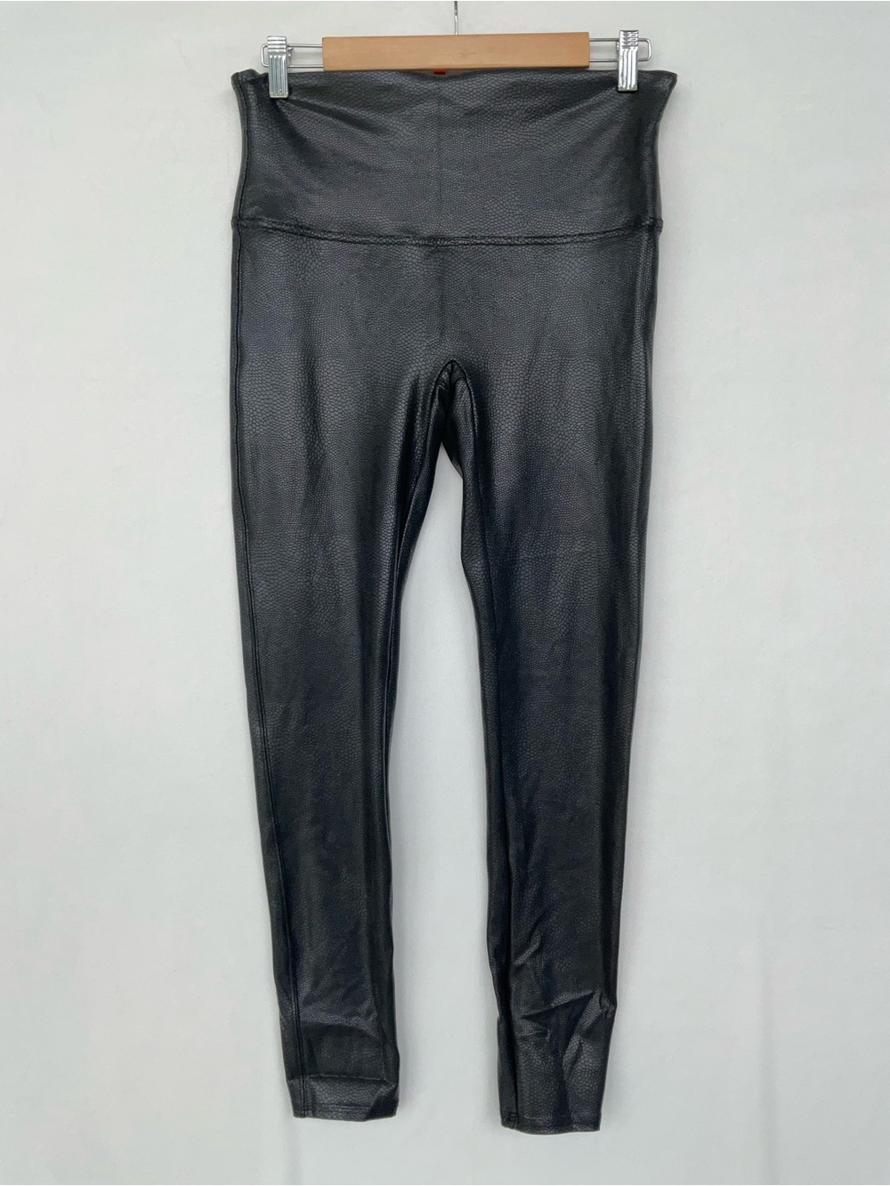 SPANX Black Faux Leather High-Waist Leggings